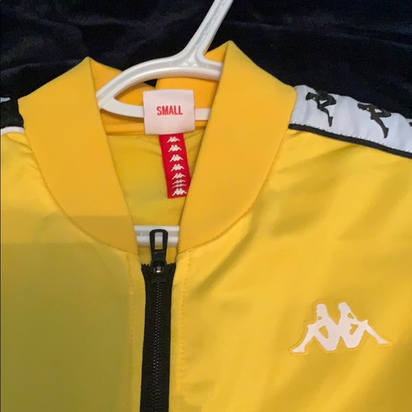 Yellow Womens Kappa Crop Sweater - Picture 2 of 3